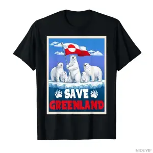 Greenland Bayrağı Ayı Kalaallit Greenlanders T-shirt Erkekler Kadınlar Için % 100% Pamuk T Sh