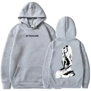 Gri AFTERCARE Rhinestone fotoğraflı üst Nessa Barrett kıcı