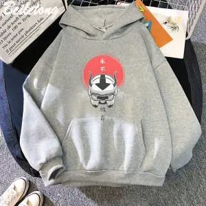 Gri Avatar Son Hava Bükücü Hoodie SevimliKawaii