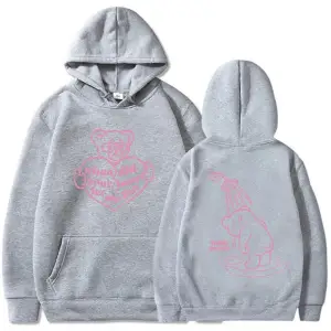Gri Kalbin ne zaman bana izin verdi Hoodies teddy-swims rapçi grafik
