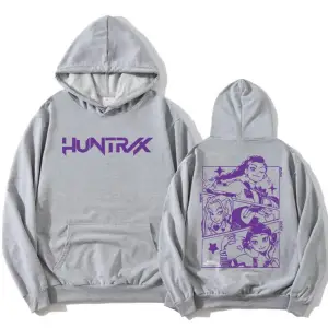 Gri KPop Demon Hunters Saja Boys Derpy TigerModa Film Baskıl