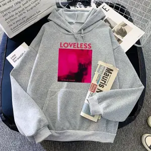 Gri Loveless kıHoody benim kanlı sevgililer Rock Band Hoodies Moletom