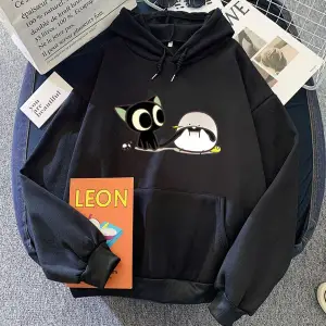 Gri Luo Xiao Hei Kedi Anime LuoXiaoHei Manga Karikatür Kawaii