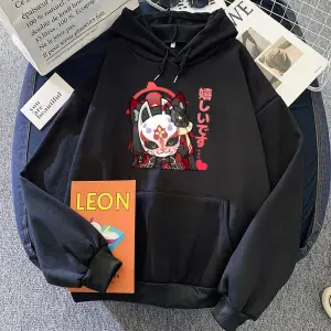 Gri Mavi Arşiv Wakamo Genç Kız Hoody Harajuku Manga Hoodie