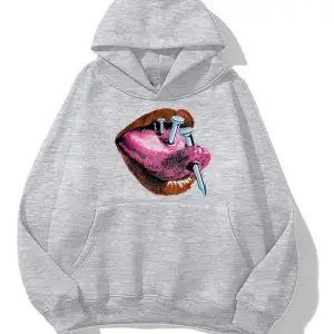 Grillz oversize sweatshirt gri