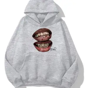 Grillz oversize sweatshirt gri