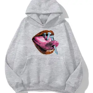 Grillz oversize sweatshirt gri