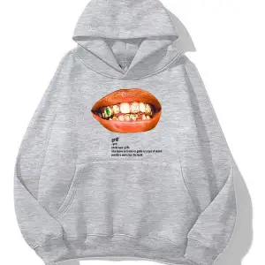 Grillz oversize sweatshirt gri