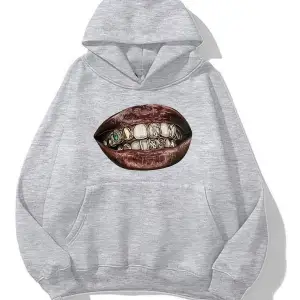 Grillz oversize sweatshirt gri
