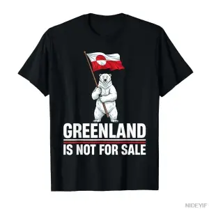 Grönland Satılık Değil Grönland Bayrağı Ayı Grönlandlılar T-shirt Erkekler Kadınlar Için % 10