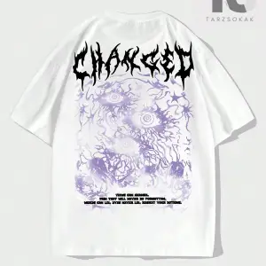 Grunge Punk Erkek Mektup Grafikli Tişört