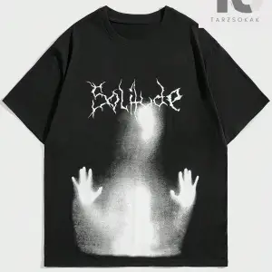 Grunge Punk Erkek Mektup ve Şekil Grafikli Tişört