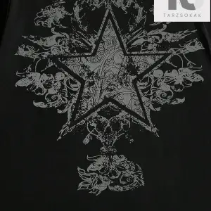 Grunge Punk Erkek Yıldız Baskılı Tişört