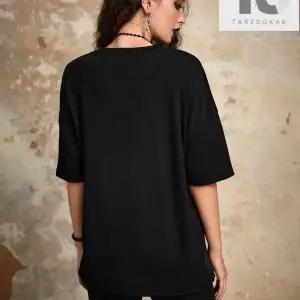 Grunge Punk Kafatası Grafik Damla Omuz Tişört