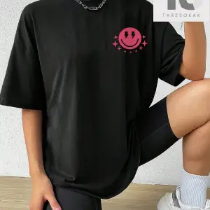 Grunge Punk Mektup Grafik Damla Omuz Tişört