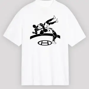 Güreş Beyaz Unisex Oversize Tişört T-shirt