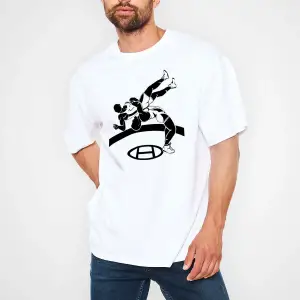 Güreş Beyaz Unisex Oversize Tişört T-shirt