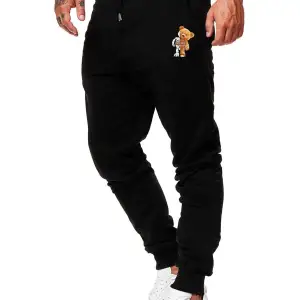 Guys Bear Graphic Drawstring Eşofman Altı