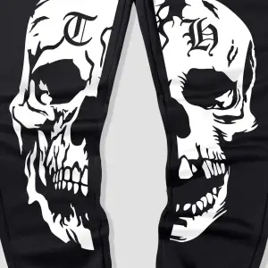 Guys Letter Skull Graphic Drawstring Waist Eşofman Altı