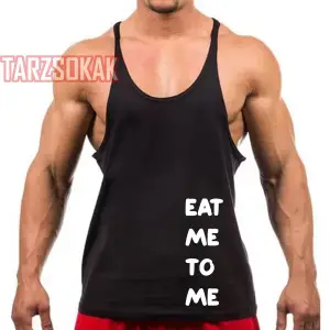 Gym Tank Top Fitness Sporcu Atleti EAT ME TO ME YE BENİ