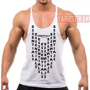 Gym Tank Top Fitness Sporcu Atleti ESSENTILAS 303