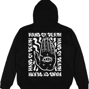 Hand of Dead Siyah Oversize Unisex Kapüşonlu Sweatshirt Hoodie