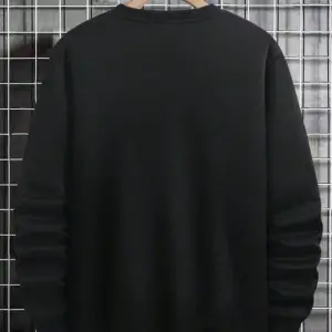 Happy Bear Oversize Bisiklet Yaka Pamuklu Sweatshirt Siyah