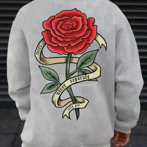 Harajuka Sokak Çiçek Desenli Kazak Beyaz