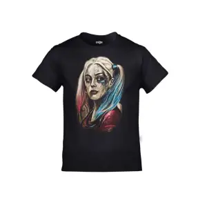 Harley Quinn Baskılı Siyah Çocuk