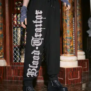 Harry Potter | Letter Graphic Drawstring Waist 4 Mevsim Eşofman