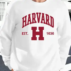 Harvard Est. 1636 Baskılı Erkek Sokak Sweatshirtü Polar Oversize Kazaklar Sonbahar Her Şeyle