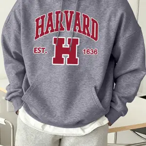Harvard Est. 1636 Baskılı Spor Rahat Hoody Erkekler Sokak Polar Tişörtü Rahat Bol Giysiler Vi