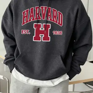 Harvard Est. 1636 Baskılı Spor Rahat Hoody Erkekler Sokak Polar Tişörtü Rahat Bol Giysiler Vi