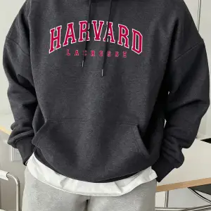 Harvard Lacrosse Baskılı Kapüşonlu Üst Erkek Yumuşak Moda Tişörtü Spor Rahat Sokak Giysisi Te