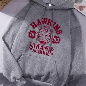 Hawkins Strange School 1983 Baskılı Kapüşonlu Üstler Kadınlar İçin Kışlık Polar Sıcak Sweatsh