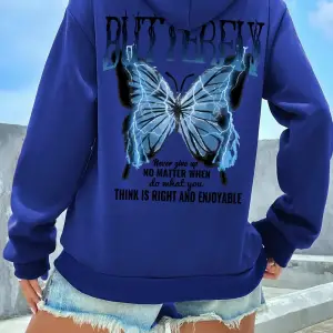 Hayalet Kelebek Baskılı Eşofman Kadın Moda Yenilik Yaratıcı Hoodie Klasik Trend Temel Giysile