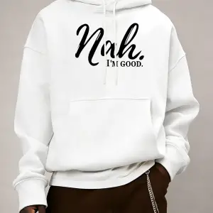 Hayır. IM Good Pattern Erkekler İçin Her Şeyle Uyumlu Kapüşonlu Üst Sonbahar Günlük Üst Giyi