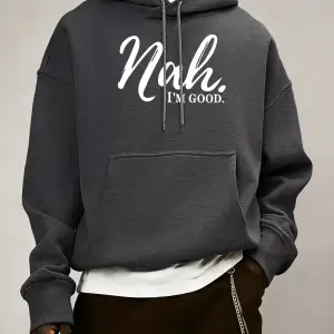 Hayır. IM Good Pattern Erkekler İçin Her Şeyle Uyumlu Kapüşonlu Üst Sonbahar Günlük Üst Giyi