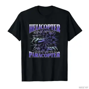 Helikopter Paracopter T-shirt Erkekler Kadınlar Için % 100% Pamuk T Shirt Kısa Kollu Üstler 0
