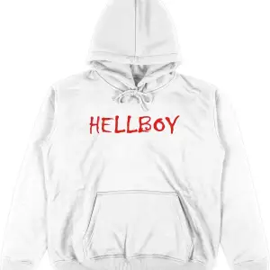 Hellboy Beyaz Oversize Unisex Kapüşonlu Sweatshirt Hoodie