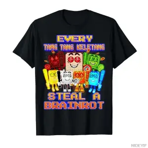 Her Tang Tang Keletang Komik Brainrot Erkek Çocuk Genç Tişörtü Erkek Kadın %100 Pamuklu Tişör