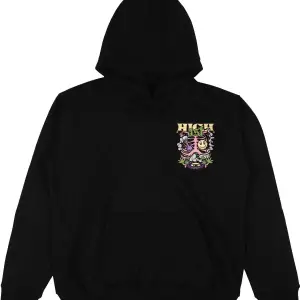 High Asf Siyah Oversize Unisex Kapüşonlu Sweatshirt Hoodie