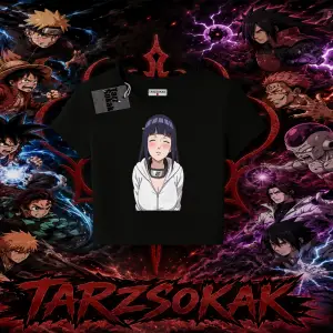 Hinata Hyuga Naruto Anime Karakteri Kadın Baby Tee Beyaz