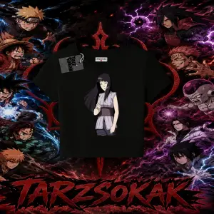 Hinata Hyuga Naruto Anime Karakteri Kadın Baby Tee Beyaz