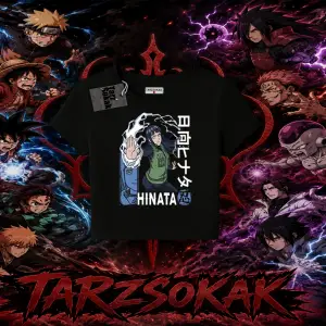 Hinata Hyuga Naruto Anime Karakteri Kadın Baby Tee Beyaz