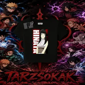 Hinata Hyuga Naruto Anime Karakteri Kadın Baby Tee Beyaz