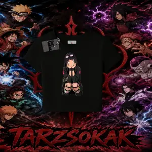 Hinata Hyuga Naruto Anime Karakteri Kadın Baby Tee Beyaz