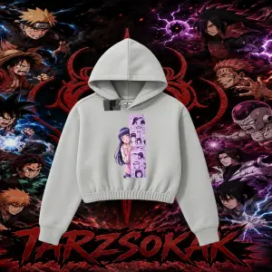 Hinata Hyuga Naruto Anime Karakteri Unisex Baggy Eşofman Altı Beyaz