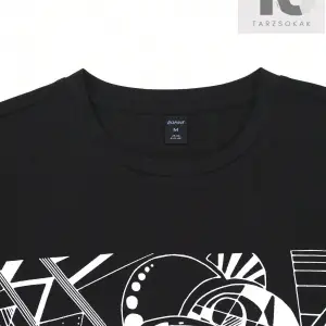 Hindistan Cevizi Ağacı ve Slogan Baskılı Erkek T-Shirt