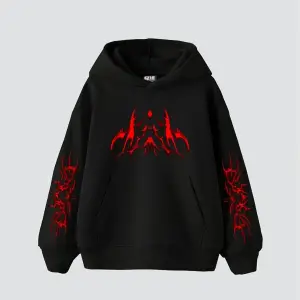 Holographic Red Baskılı Oversize Unisex Premium Beyaz
